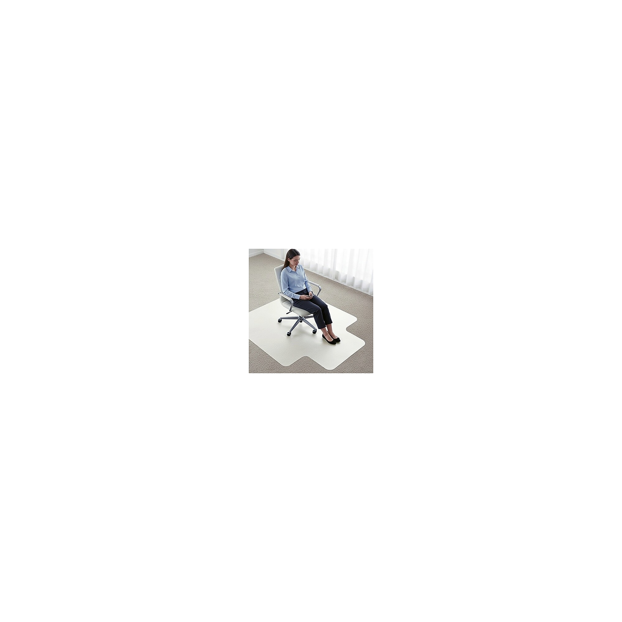 Floortex Computex Advantagemat Carpet Chair Mat with Lip, 36″ x 48″, Designed for Medium-Pile Carpet, Clear PVC (319226LV) Sansujyuku sansujyuku.com