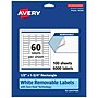 Avery Laser/Inkjet Rectangle Multipurpose Labels, .5" x 1.75", White, 6000 Labels/Box (94204)~#|#~7CE72653-5F2C-4F1D-A82C978CE482B434_sc7