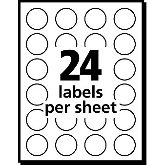 Avery Laser/Inkjet Color Coding Labels, 3/4" Dia., Yellow, 1008 Labels Per Pack (5462)
