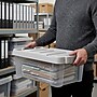 Staples 12 Qt. Latch Lid Storage Bin, Clear (TR58304)~#|#~7CFC424C-F75B-44DF-ABE5340F403A196E_sc7