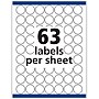 Avery Sure Feed Laser/Inkjet Multipurpose Labels, 1" Dia, White, 945 Labels/Pack (6450)~#|#~7CFE0EBE-A1DA-481A-A7093F5862902721_sc7