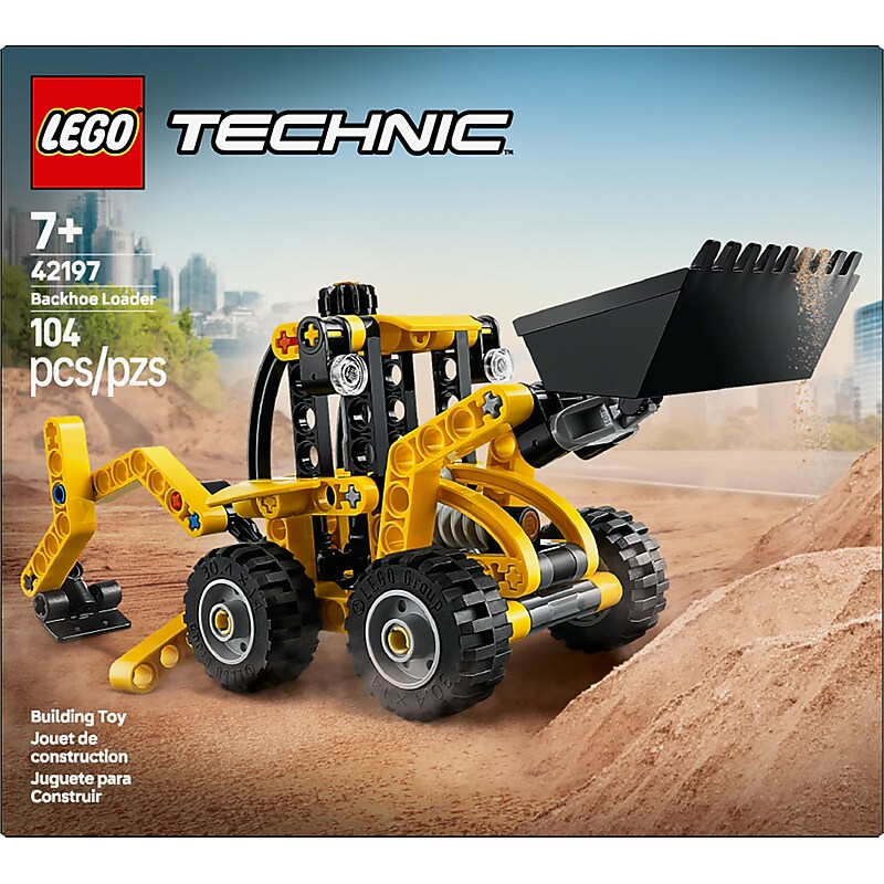 LEGO Technic Backhoe Loader Construction, 104 Pieces (42197) image 1