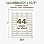 Avery Hemp Rectangle Laser/Inkjet Multipurpose Labels, 2/3" x 1-3/4", Off-White (352/Pack)~#|#~7D019D07-4DE7-4B7C-8FA568408255F84A_sc7