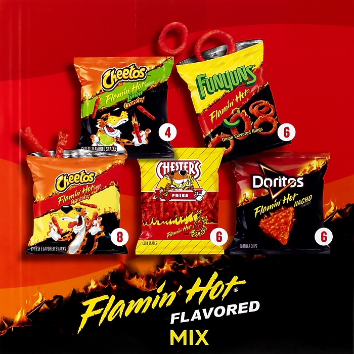 Frito Lay Flamin' Hot Mix Variety Pack, 30 Bags/Pack (295-00007