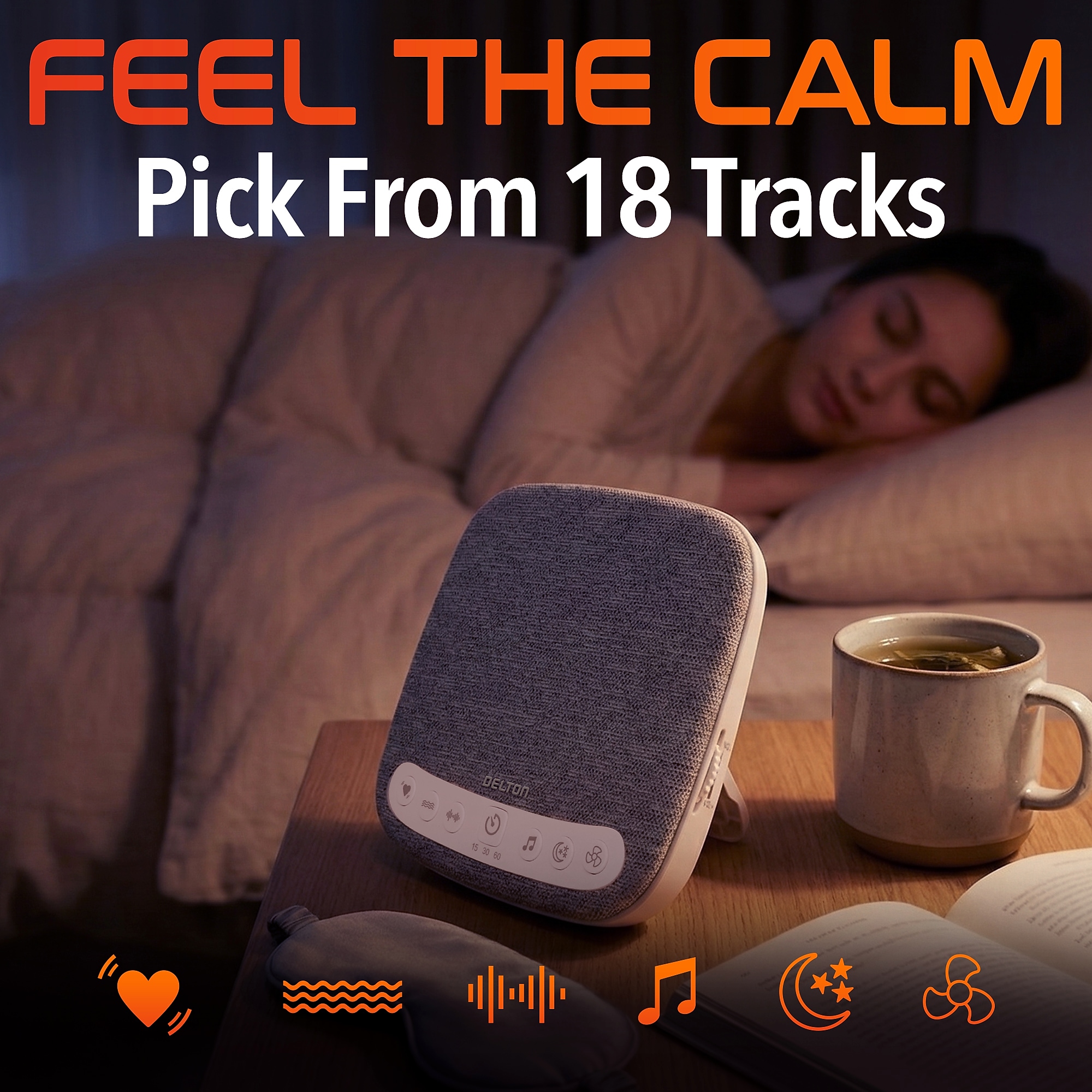 Delton WN9 Wireless White Noise Sound Machine, White (DSPWN9WH) Sansujyuku sansujyuku.com