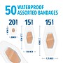 Nexcare Waterproof Ahesive Bandages, AssortedSized, Clear, 50/Box (432-50)~#|#~7D0D213E-4F7C-48E7-8AE8755F8521C439_sc7