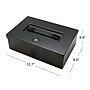 Excello Brands Steel Cash Box with Key Lock, 1 Compartment, Black (CHBX-6124-KY)~#|#~7D0E7EB9-2179-415A-9616F954FE847F05_sc7