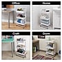Excello Brands 3-Shelf Metal Rolling Utility Cart, White (OSO-MTL3CRT-WHT) ~#|#~7D0F7DE3-4EFD-4B59-84B30389D450E225_sc7