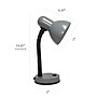 Simple Designs Basic LED Desk Lamp, 14.25", Gray (LD1003-GRY)~#|#~7D186073-1C58-4B18-A9B67E50B42B7DBE_sc7