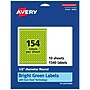 Avery Laser/Inkjet Multipurpose Circle Labels, 0.5" Dia., Bright Green, 1540/Pack (94503)~#|#~7D187FC6-D944-4FA0-A020D3B5F6E41368_sc7