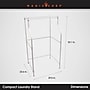 Magic Chef Metal Compact Laundry Dryer Stand, Black (MCSLS12B)~#|#~7D1B8585-3651-4FC9-B44F6F88F8EF4406_sc7