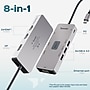 Turonic BYL-2401 universal docking station 8-in-1 USB-C Hub with Dual HDMI 4K@60Hz, DP 1.2, 100W PD Charging~#|#~7D1CBB5A-9BB6-4953-A5D08C88B99F74BC_sc7