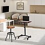 Seville Classics airLIFT 24"W Manual Rectangular Height Adjustable Mobile Sitting Desk, Walnut (WEB162)~#|#~7D295E60-6303-4051-8683308930E7E9D3_sc7