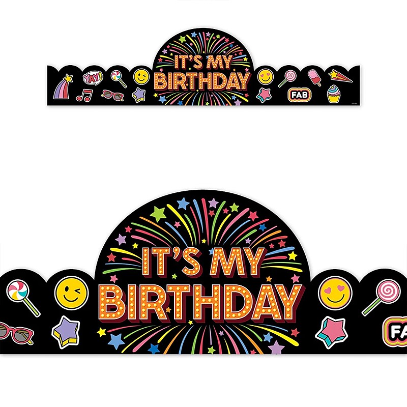 Creative Teaching Press Core Decor Happy Birthday Crowns, 24" x 6", 30/Pack (CTP11015) image 1