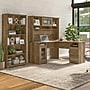 Bush Furniture Cabot 60"W L Shaped Computer Desk with Hutch and 5 Shelf Bookcase, Reclaimed Pine (CAB011RCP)~#|#~7D2EE954-761C-411A-9B107667CCBCA0D1_sc7