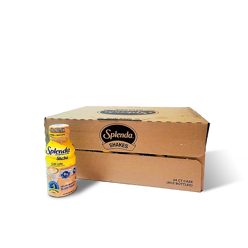 Splenda Diabetes Care Sugar-Free Café Latte Shake, 8 oz., 24 Bottles/Carton (SP20252490) image 1