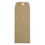 JAM Paper #10 Button & String Booklet Envelopes, 4 1/8" x 9 1/2", Brown Kraft, 100/Pack (41266941d)~#|#~7D34E380-DA84-4E07-8442116C35E9EEAC_sc7