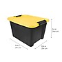 Iris 20 Quart Storage Bin with Latching Lid, Plastic, Black, 6/Pack (500417)~#|#~7D36FD02-BDC1-414C-8DDDA18D51FFD590_sc7