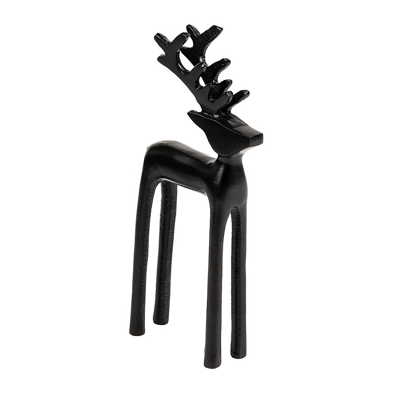 Mind Reader Metal Reindeer Book End, 10.25", Black (RDEER-BLK) image 1