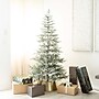 Nearly Natural 7-ft Pre-Lit Artificial Flocked Woodland Fir Christmas Tree with 200 Warm White LED Lights (T4793)~#|#~7D44219F-5999-4639-AC8E4309FAF931FC_sc7