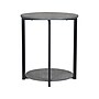 Household Essentials Graystone 21"Dia. Laminate Round End Table, Rustic Slate Concrete/Black (8092-1)~#|#~7D4A1A3B-C2C9-4733-A6FC7ED864E96304_sc7