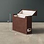 Smead 40% Recycled Vegan Leather File Box Attached Flip Top, 10" x 13", Saddle (70234)~#|#~7D4C62AB-B60A-421F-8B15A11636A8D943_sc7