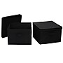 Household Essentials Medium Stackable Folding Fabric Square KD Storage Box, 10" x 15"x 15", 39 Qt., Black, 2/Pack (7617-1)~#|#~7D4E4E34-7E3A-40F2-9EA600ED8C99C144_sc7