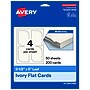 Avery Leaf Integrated Cards, Matte Ivory, 200/Pack (19479399041)~#|#~7D532D0B-9784-4FE1-B22A19FE479C56DD_sc7