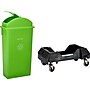 Alpine Industries Polypropylene Recycling Bin with Lid and Dolly, 23 Gallon, Lime Green (ALP477-LGRN1-PKD)~#|#~7D53B8C5-C67A-4826-9212BB57FF24EEB1_sc7