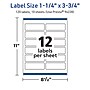 Avery TrueBlock Laser/Inkjet Rectangle Multipurpose Labels, 1.25" x 3.75", White, 120/Pack (94228)~#|#~7D54667A-39C1-4BEC-A51471E0B88C6D77_sc7