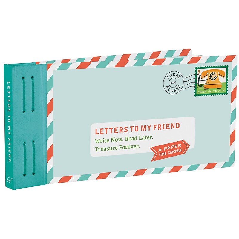 Chronicle Books Letters to My Friend Guided Journal, 8" x 4.25", 12 Pages image 1