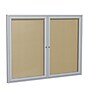 Ghent 3' H x 5' W Enclosed Vinyl Bulletin Board with Satin Frame, 2 Door (PA23660VX-181)~#|#~7D5C5181-7A06-4639-A23C6BB229E0551F_sc7
