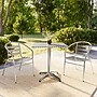 Flash Furniture Lila 27.5" Square Metal  Table Set with 2 Slat Back Chairs, Aluminum (TLH28SQ017BCHR2)~#|#~7D5E07F2-E3E1-4CC9-821E15CBD9FC6A16_sc7
