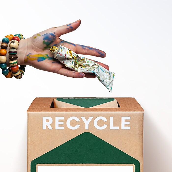 TerraCycle Cardboard Art Supplies Recycling Box, 21 Gallon, White
