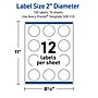 Avery Circle Multipurpose Labels, 2" Dia., White, 120/Pack (19479370627)~#|#~7D68C2E8-4CEA-4195-96F18F16AE521C80_sc7