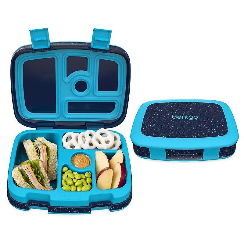 bentgo Kids Bento Box, 5-Compartment, Abyss Blue Confetti, 19.2 oz. (BGKSPGL-BL) image 1