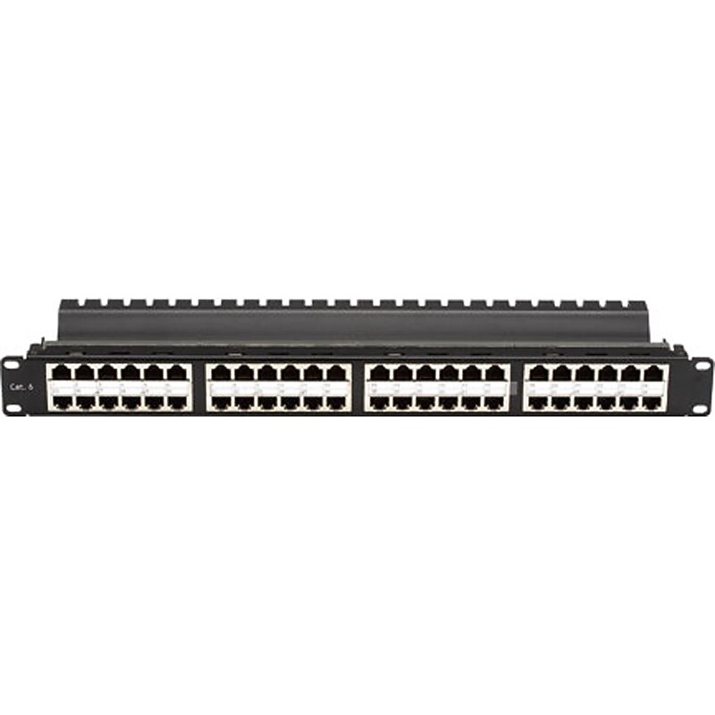 Black Box CAT6 HD Feed-Through Patch Panel, Black (JPM816A-HD) image 1