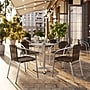 Flash Furniture Lila 23.5" Square Metal Table Set with 4 Rattan Chairs, Dark Brown (TLH24SQ020CHR4)~#|#~7D765632-61A1-4EF2-8A0133895E7A1139_sc7