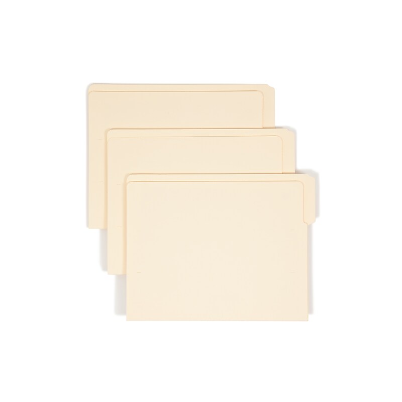 Smead Shelf-Master End Tab File Folder, Straight Cut, Letter Size, Manila, 100/Box (24135) image 1