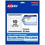 Avery Laser/Inkjet Waterproof Multipurpose Rectangle Labels, 1.5" x 2.75", White, 50 Labels/Pack (94230)~#|#~7D806E44-21FB-4076-B4033CD1CC4BF13A_sc7