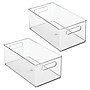 iDESIGN Medium Stackable Plastic Storage Bin, Clear, 2/Pack (29014M2)~#|#~7D86D798-0FAA-4ACF-8A01D8FFBD5310F6_sc7