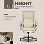 Elle Decor Rivendell AIR Lumbar Ergonomic Faux Leather Swivel Executive Chair, Cream (60124-CRM)~#|#~7D8A25E0-6A52-4544-ACB2BE81E4B700CA_sc7