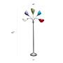 Simple Designs Medusa 67" Silver Floor Lamp with Cone Shades, Multicolored (LF2006-SDM)~#|#~7D8B55D3-067D-4FCA-B58B22D567039D13_sc7