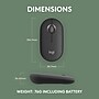 Logitech Pebble 2 M350s Wireless Ambidextrous Optical Mouse, Tonal Graphite (910-007024)~#|#~7D8CC9B2-893C-45BE-9375C5BAB780F62F_sc7