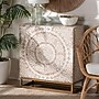Baxton Studio Ercilia 30"H Mother of Pearl Storage Cabinet, Foliage Brown/White/Brass (240-13470-HiT)~#|#~7D8D445E-B712-412A-AC2AD274E88FFE00_sc7