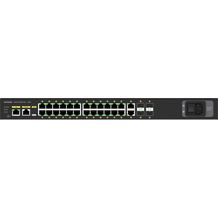 Netgear AV Line 26-Port Gigabit Ethernet Managed Switch, Black