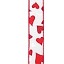 JAM PAPER Valentine's Day Sparkle Heart Glitter Ribbon, Red/White (52640340696)~#|#~7D9433C8-5480-4B45-ACDDDB1155DFE1EC_sc7