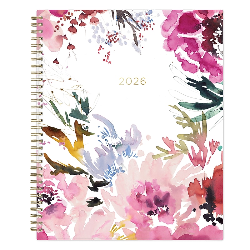 2026 Blue Sky Kelly Ventura Magenta Blooms 5" x 8" Weekly & Monthly Planner, Plastic Cover (140947-26) image 1
