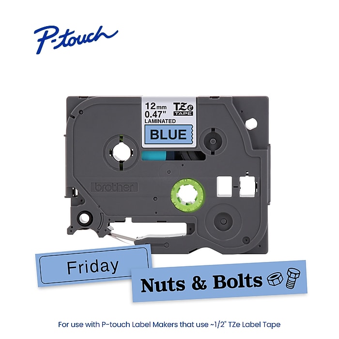 Brother P-touch Laminated Label Tape, 1/2