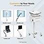 Mount-It! MedHub Powered Compact Medical Cart Workstation with Drawers, Power Kit, Built-In Power Strip, White/Gray (MI-16057)~#|#~7D98D96E-ECB3-46E5-8E34D008C318331D_sc7